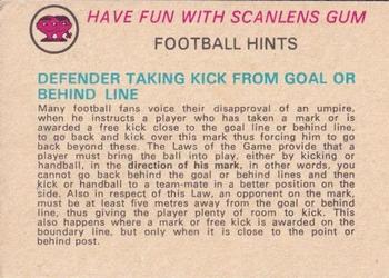 1977 Scanlens VFL #120 Steven Icke Back